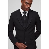 Einreihige schwarze Jacke - 38, Schwarz von boohooman