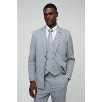 Einreihiger karierter Anzug-Blazer - Grau - 34, Grau von boohooman