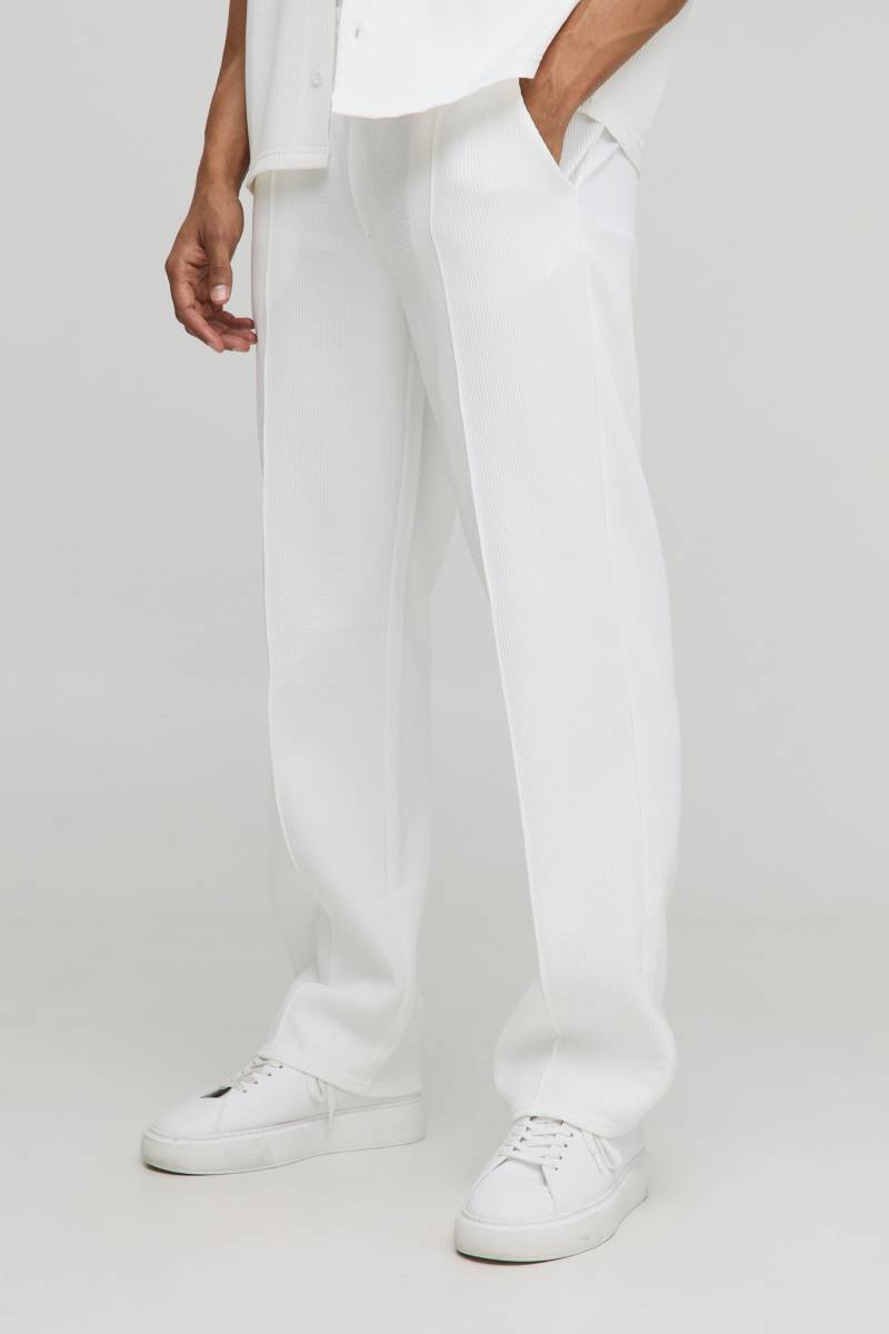 Elastische lockere Hose - Weiß - L, Weiß Elastische lockere Hose - Weiß - L, Weiß von boohooman