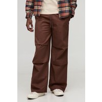 Lockere Hose mit elastischem Bund - Braun - XS, Braun Lockere Hose mit elastischem Bund - Braun - XS, Braun von boohooman