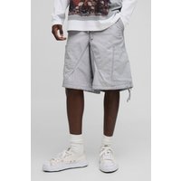 Parachute Cargo-Shorts mit elastischem Bund - Grau - XS, Grau Parachute Cargo-Shorts mit elastischem Bund - Grau - XS, Grau von boohooman