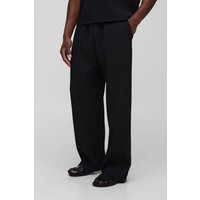 Elastische Hose mit weitem Bein - Schwarz - XS, Schwarz Elastische Hose mit weitem Bein - Schwarz - XS, Schwarz von boohooman
