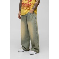 Extrem lockere Jeans mit Antik-Print von boohooman