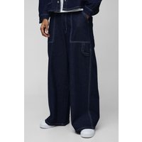 Extrem lockere Jeans mit Print von boohooman