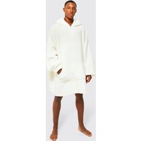 Extreme Oversized Borg Hoodie - Ecru - XXXXXL, Ecru von boohooman