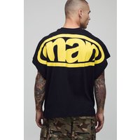 Kastiges Oversize Man T-Shirt - Schwarz - XS, Schwarz von boohooman