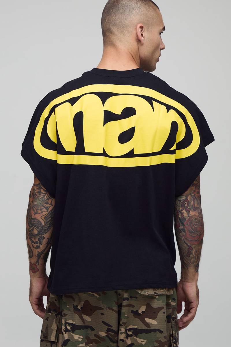 Kastiges Oversize Man T-Shirt - Schwarz - XS, Schwarz Kastiges Oversize Man T-Shirt - Schwarz - XS, Schwarz von boohooman