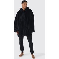 Extremer Oversize Fleece-Hoodie mit Reißverschluss von boohooman