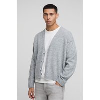 Flauschiger Oversize Cardigan - Grau - XS, Grau von boohooman