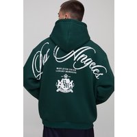 Forest Oversized Los Angeles Over The Seam Printed Hoodie von boohooman