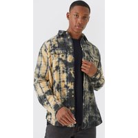 Gebleichtes Oversize Karohemd - Gelb - M, Gelb von boohooman