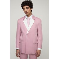 Gerade Anzug-Blazer mit Kontrast-Einsatz - Rosa - XS, Rosa Gerade Anzug-Blazer mit Kontrast-Einsatz - Rosa - XS, Rosa von boohooman