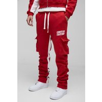 Geraffte Jogginghose mit Cargo-Taschen und Stern-Applikation von boohooman