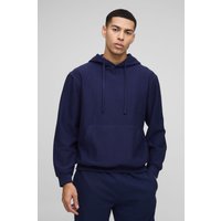 Gerippter Jacquard Hoodie - Blau - XS, Blau Gerippter Jacquard Hoodie - Blau - XS, Blau von boohooman