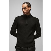 Gerippter Strickpullover mit Kragen von boohooman