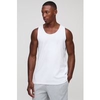 Geripptes Basic vesttop - Weiß - XS, Weiß Geripptes Basic vesttop - Weiß - XS, Weiß von boohooman