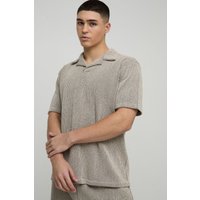 Geripptes Jacquard Poloshirt von boohooman