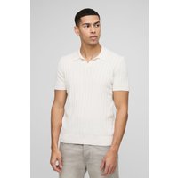 Geripptes Poloshirt von boohooman