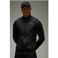 Gesteppte Man Active Lauf-Weste - Schwarz - L, Schwarz von boohooman