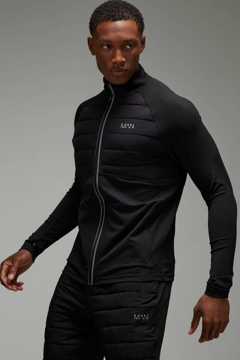 Gesteppte Man Active Trainingsjacke von boohooman