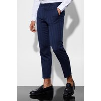 Gestreifte Slim-Fit Anzughose von boohooman