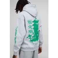 Grauer Oversize Hoodie mit Piksa-Print - XS, Grau Grauer Oversize Hoodie mit Piksa-Print - XS, Grau von boohooman