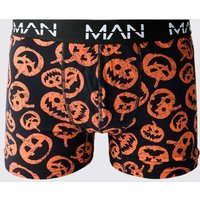 Halloween Boxershorts mit Kürbis-Print - Mehrfarbig - S, Mehrfarbig von boohooman