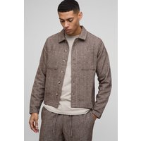 Harrington-Jacke mit Cargo-Tasche - Braun - XL, Braun Harrington-Jacke mit Cargo-Tasche - Braun - XL, Braun von boohooman