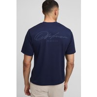 Kastiges T-Shirt - Blau - XS, Blau Kastiges T-Shirt - Blau - XS, Blau von boohooman