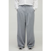 Hose mit Fischgräten-Print - Grau - XS, Grau Hose mit Fischgräten-Print - Grau - XS, Grau von boohooman