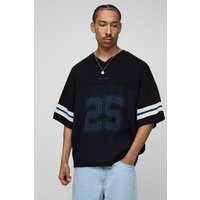 Hockey Fit T-Shirt aus Mesh - Schwarz - L, Schwarz von boohooman