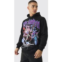 Hoodie mit Basketball Graffiti-Print - Schwarz - XS, Schwarz Hoodie mit Basketball Graffiti-Print - Schwarz - XS, Schwarz von boohooman