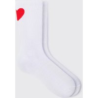Jacquard Socken mit Herz von boohooman