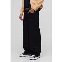 Jeans mit Leopardenprint-Detail von boohooman