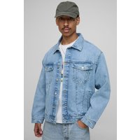 Jeansjacke - Blau - M, Blau von boohooman