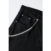 Jeanskette mit Strass - Silber - ONE SIZE, Silber von boohooman