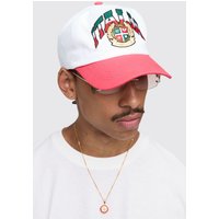 Kappe mit Italia-Stickerei - Rot - ONE SIZE, Rot von boohooman