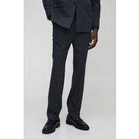 Karierte Anzughose mit geradem Bein - Grau - 34, Grau von boohooman