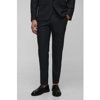 Karierte Slim Anzughose von boohooman