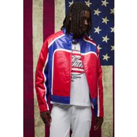Kastige Man Colorblock Moto-Bikerjacke Kastige Man Colorblock Moto-Bikerjacke von boohooman