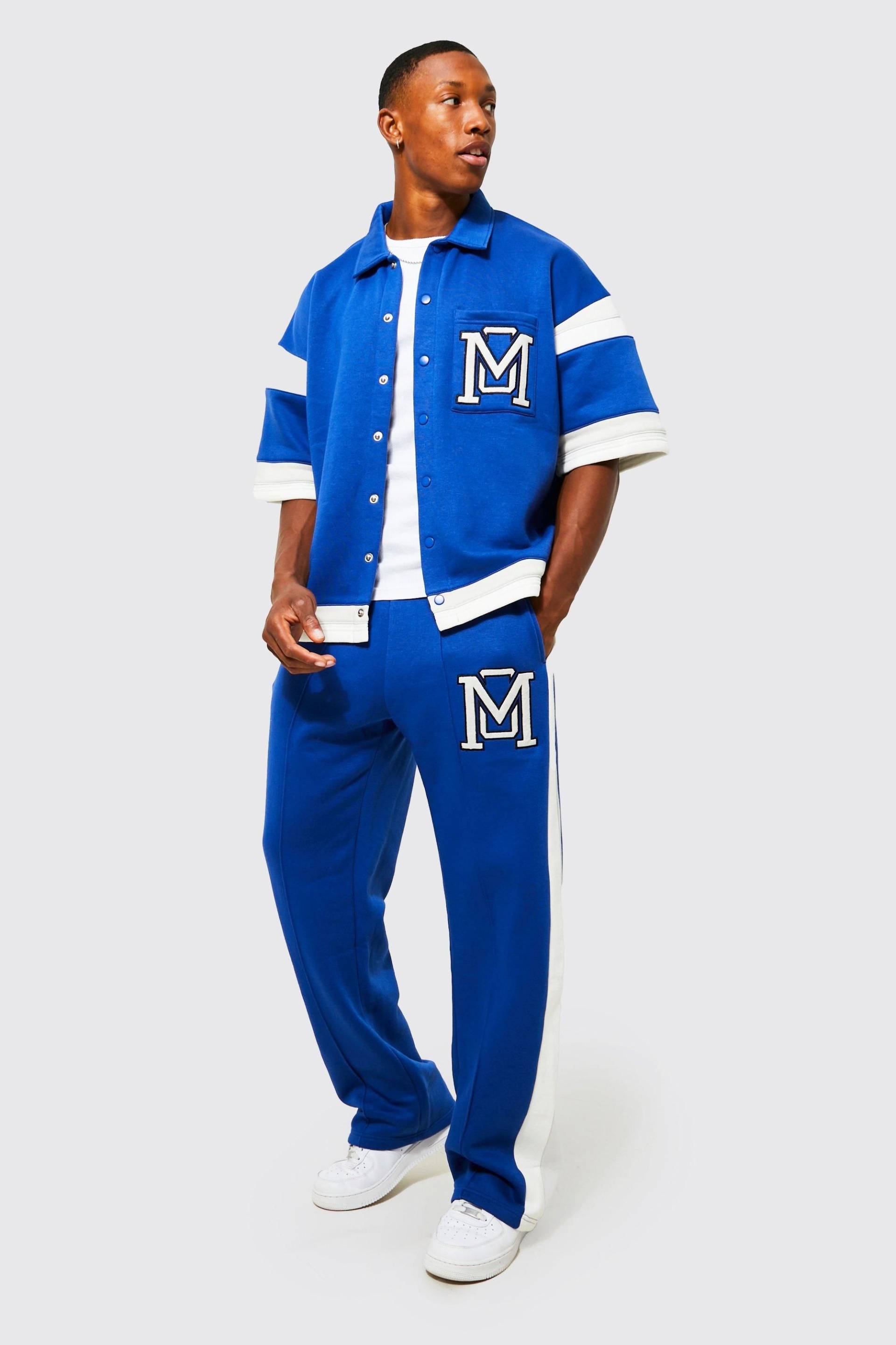Kastiger Hemd-Trainingsanzug - Grau - XS, Grau Kastiger Hemd-Trainingsanzug - Grau - XS, Grau von boohooman