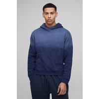 Kastiger Hoodie mit Spray-Waschung - Blau - XS, Blau Kastiger Hoodie mit Spray-Waschung - Blau - XS, Blau von boohooman