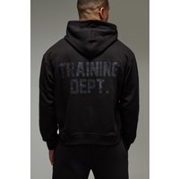 Kastiger Man Active Training Dept Hoodie - Schwarz - S, Schwarz von boohooman