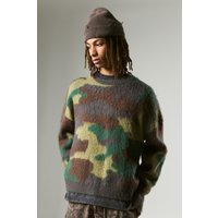 Kastiger Oversize Cardigan mit Camouflage-Aufnähern von boohooman