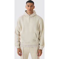 Kastiger Oversize Hoodie mit Logo - Grau - XS, Grau von boohooman