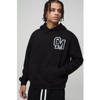 Kastiger Oversize Hoodie mit Print von boohooman