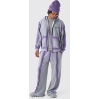 Kastiger Oversize Hoodie mit Reißverschluss und Jogginghose von boohooman