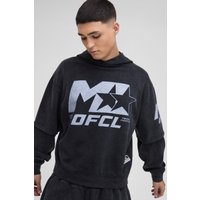 Kastiger Oversize Official Hoodie - Schwarz - L, Schwarz von boohooman