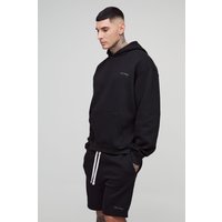 Kastiger Oversize Official Man Hoodie - Schwarz - S, Schwarz von boohooman
