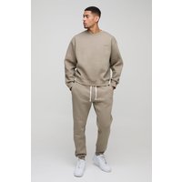 Kastiger Oversize Official Man Sweatshirt-Trainingsanzug - Grau - M, Grau von boohooman